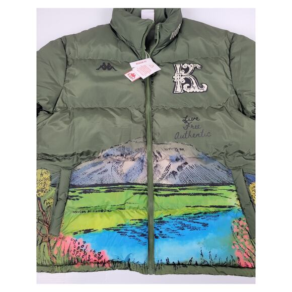 NWT Kappa Mens XL Green Cyprus Puffer Ski Snow Jacket‎ Authentic Finreol Man - Picture 3 of 12